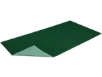 Livarno Artificial Grass Mat, dark green with a lighter green underside, partially rolled.