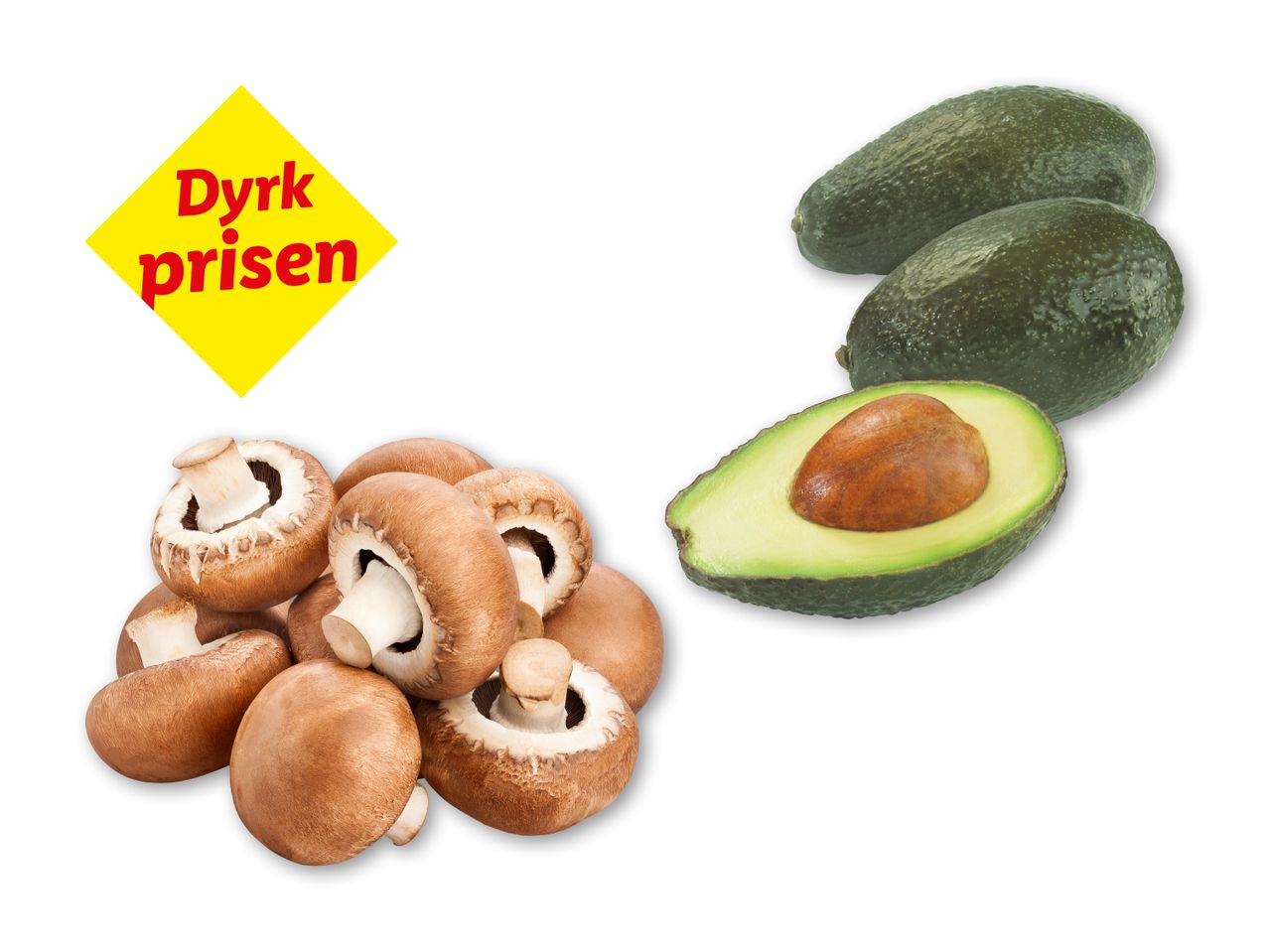 Avocado eller økologiske danske champignoner