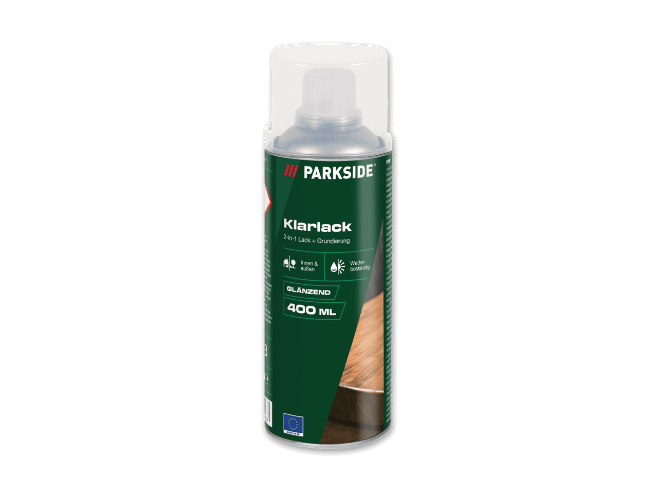 Parkside Klarlack, 2-in-1 Sprühlack, 400 ml.