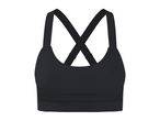 Black sports bra with criss-cross straps