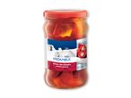 Glas med La Española grillede peberfrugter.