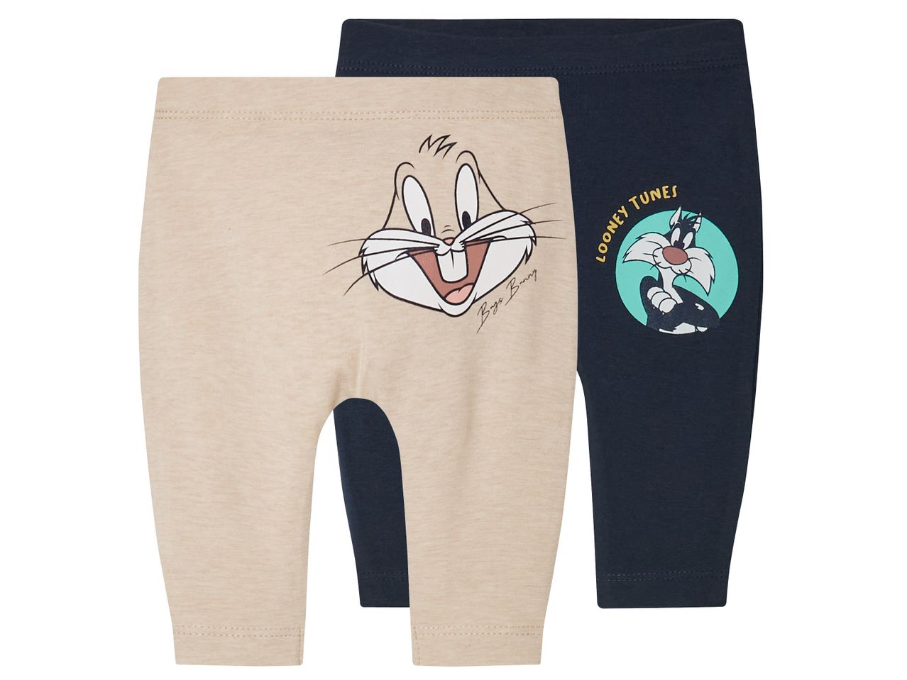 Две бебешки панталони Looney Tunes с Bugs Bunny и Силвестър.