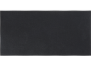 A black, fine-grained, rectangular tile.