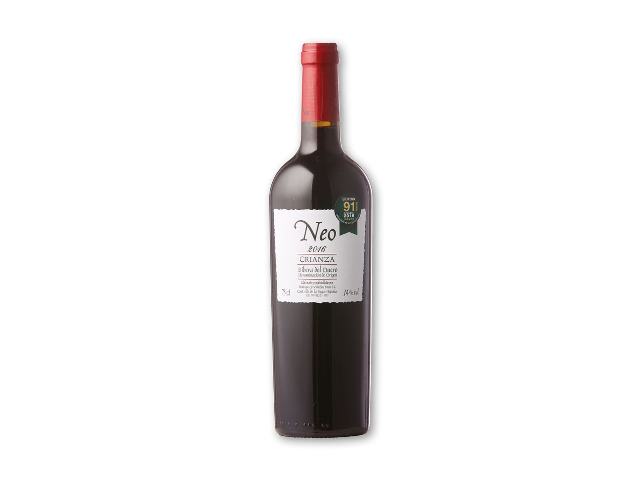 En flaske Neo Crianza 2016 Ribera del Duero vin med en score på 91 point.
