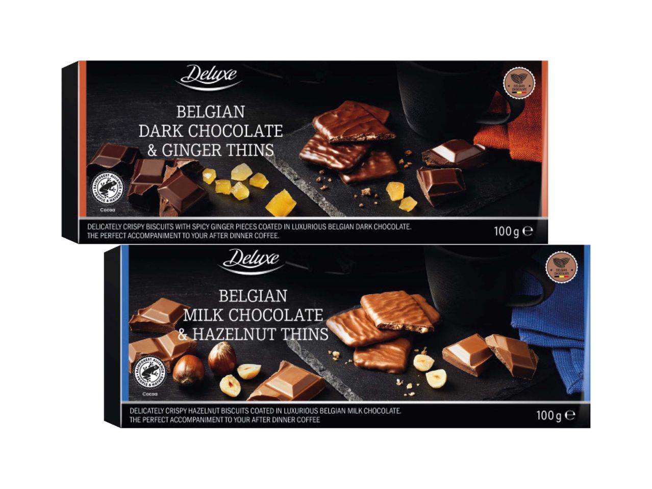 Go to full screen view: Belgian Chocolate Thins - Image 1