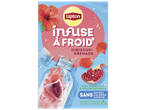 Infusion à froid hibiscus et grenade, sans sucres, calories ni caféine.