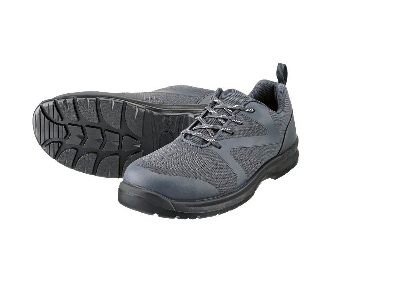 Parkside® S1P Safety Shoes, dark grey with white-flecked laces and textured soles