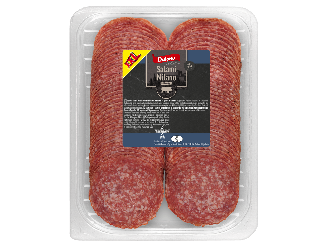 Dulano Selection saliamis, riekelėmis.