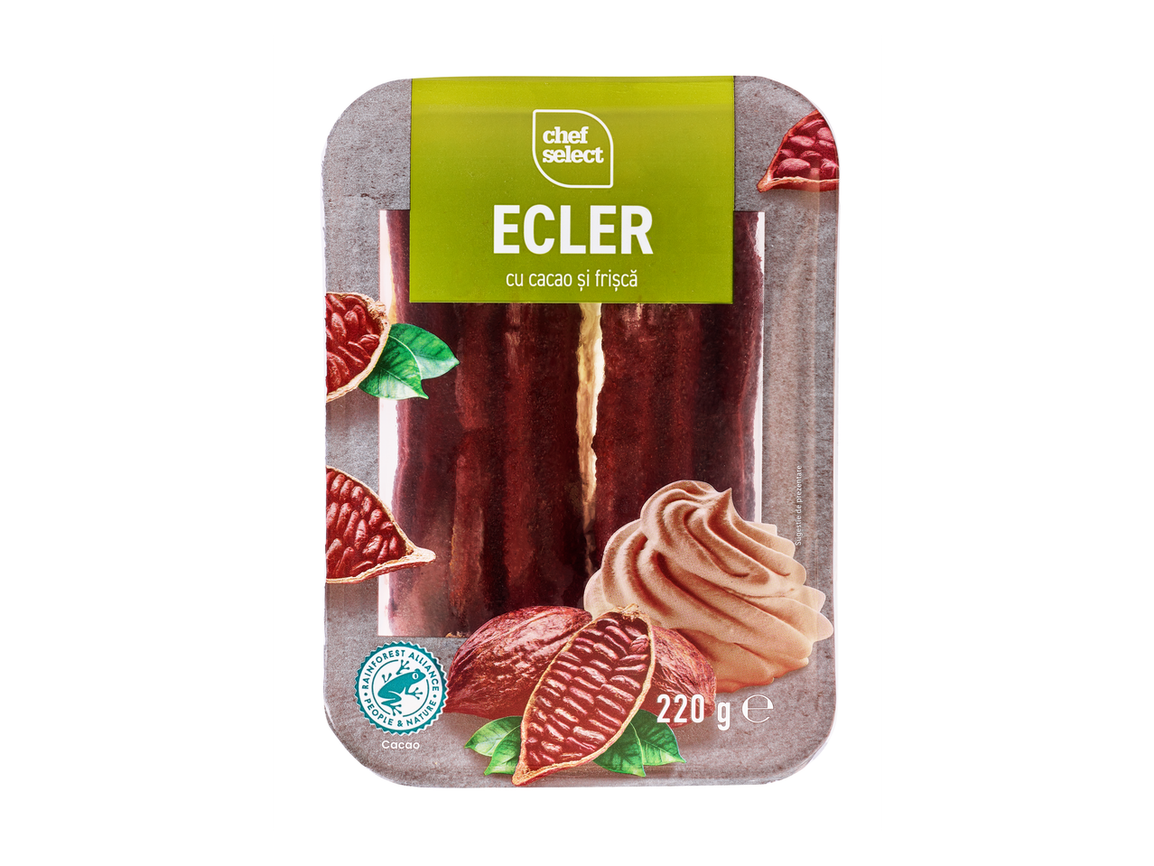 CHEF SELECT Ecler cu cacao și frișcă, 220g