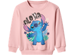 Pink sweatshirt with Stitch graphic and 'Aloha' in sequins