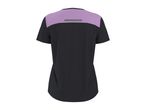 Black and purple short-sleeved athletic top with a reflective strip on the back.