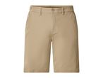 Beige men's shorts with button closure and belt loops