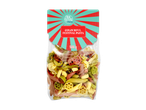 Food Festival kleurrijke pastaverpakking, 500g, met diverse vormen en feestelijk design.
