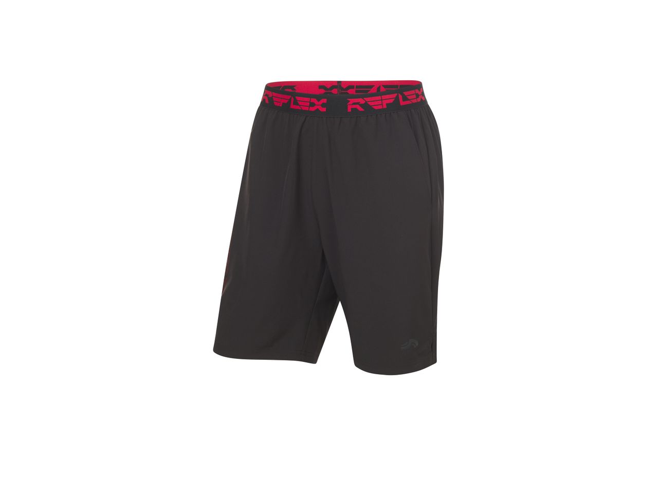 Black Men’s Sport Shorts with red waistband.