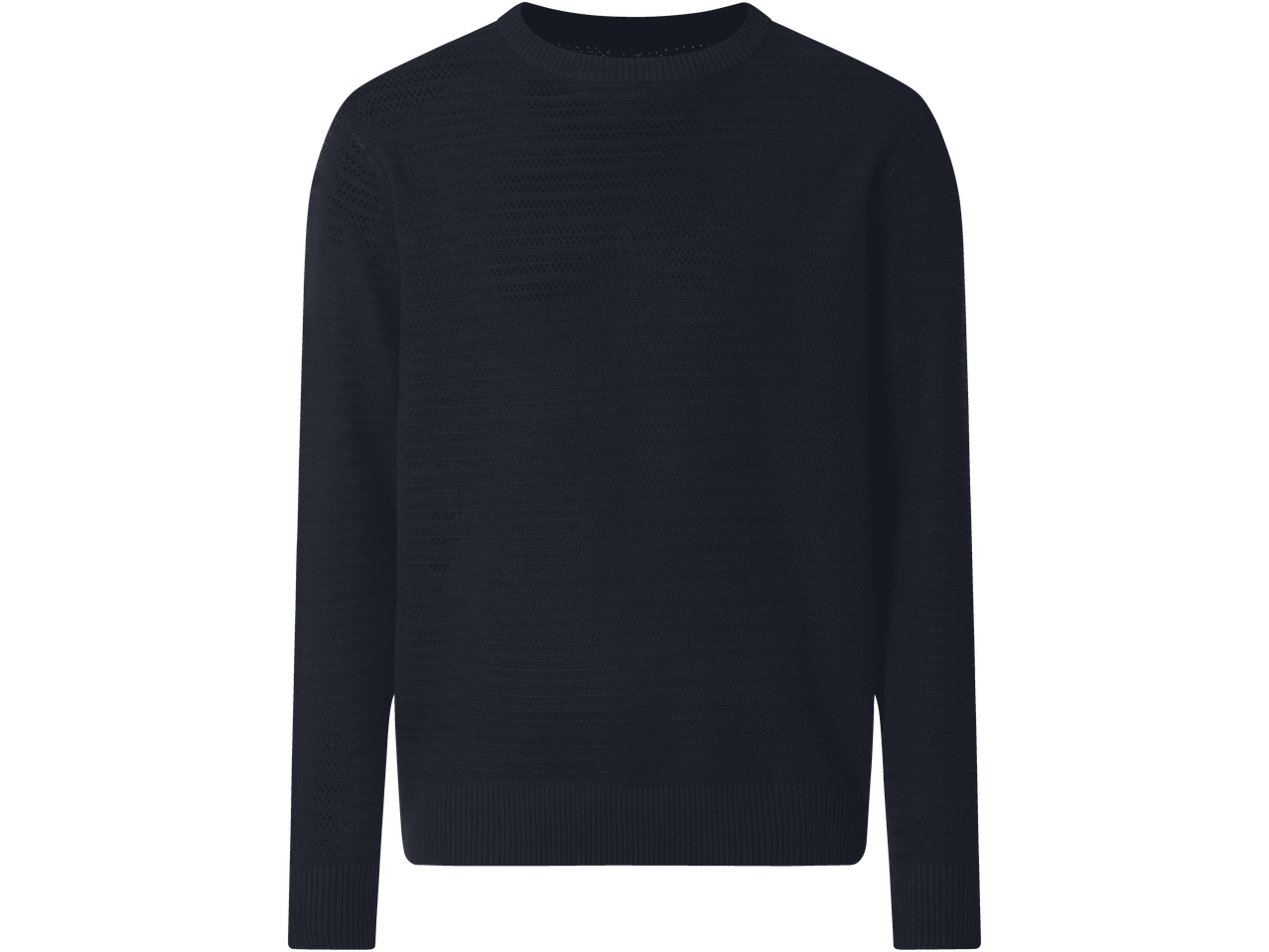 Camisola masculina azul escura ESMARA MEN com padrão perfurado.