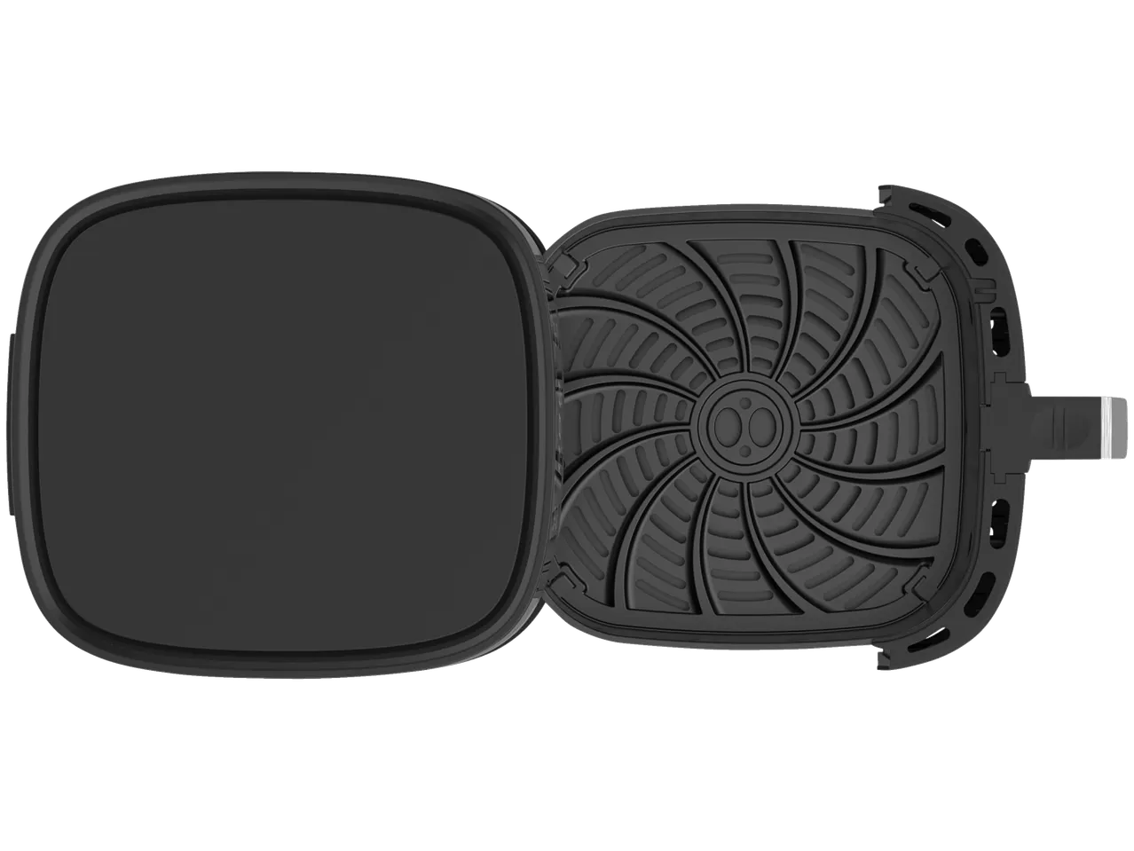 MasterPRO Air Fryer kosár és ropogós tálca, felülnézet