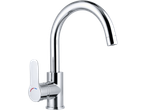 Livarno Mixer Tap Assortment: Chrome kitchen mixer tap with a single lever handle.