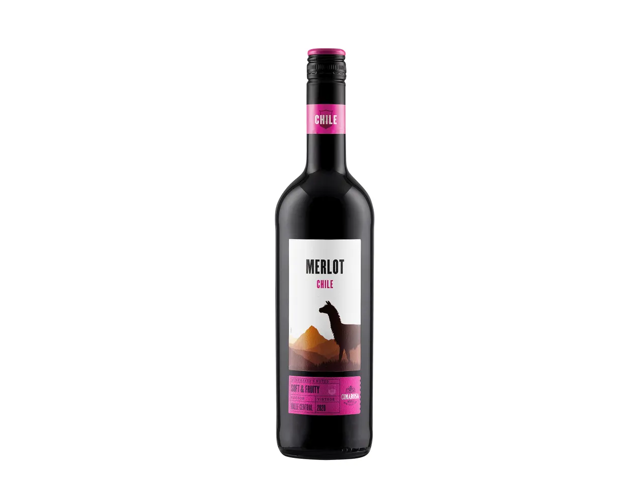 Cimarosa Chilean Merlot wine bottle.
