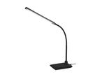 En sort LED skrivebordslampe med fleksibel arm.