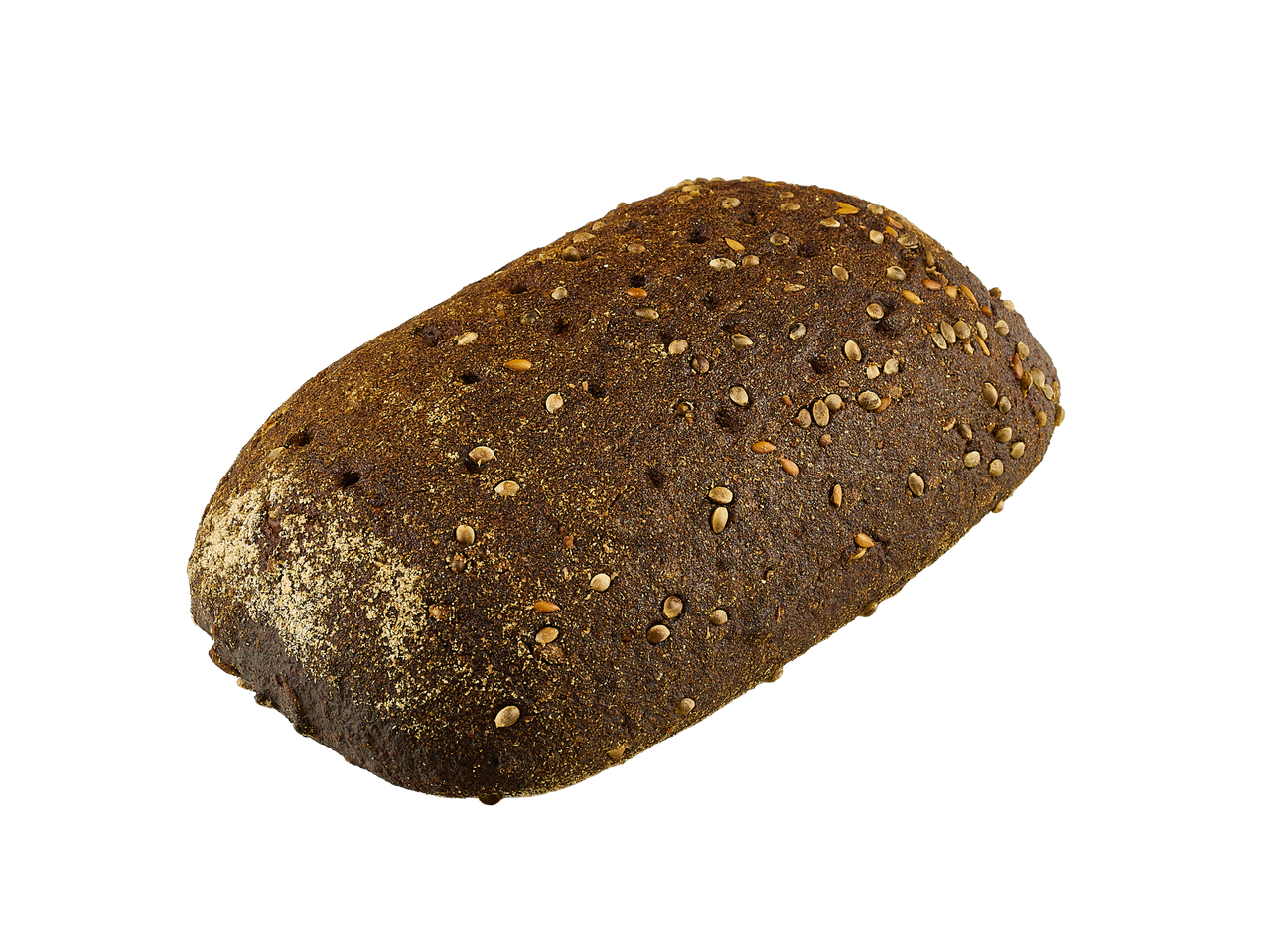 Rūgštinė duona su sėklomis.