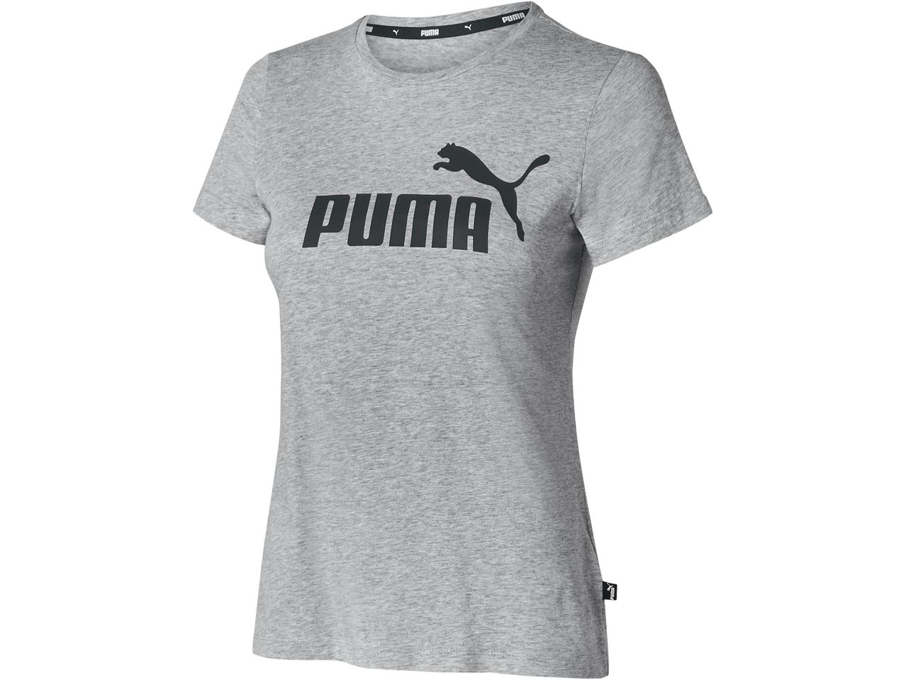 Gray Puma t-shirt with a black logo on the front.