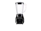 Black SilverCrest blender with clear jar.