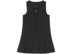 Grey pleated school dress for girls.