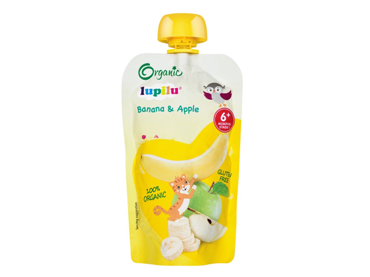 Go to full screen view: Lupilu Organic Banana & Apple Pouch 6+ Months - Image 1