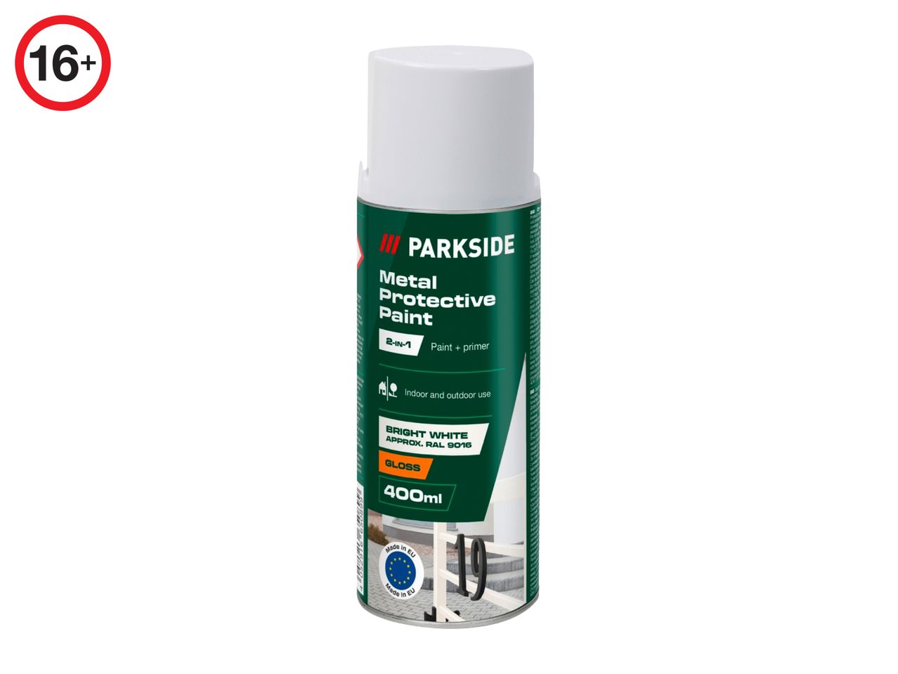 Parkside 400ml Metal Protective Paint - Bright White