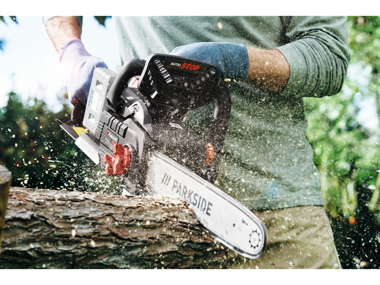 Go to full screen view: 40V Cordless Chainsaw - Image 1