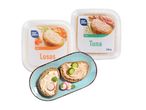 Tri vrste namazov Albert Heijn: Tunina, lososova in piščančja.