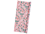 Crelando® Wrapping Paper with a pink background and Christmas ornaments
