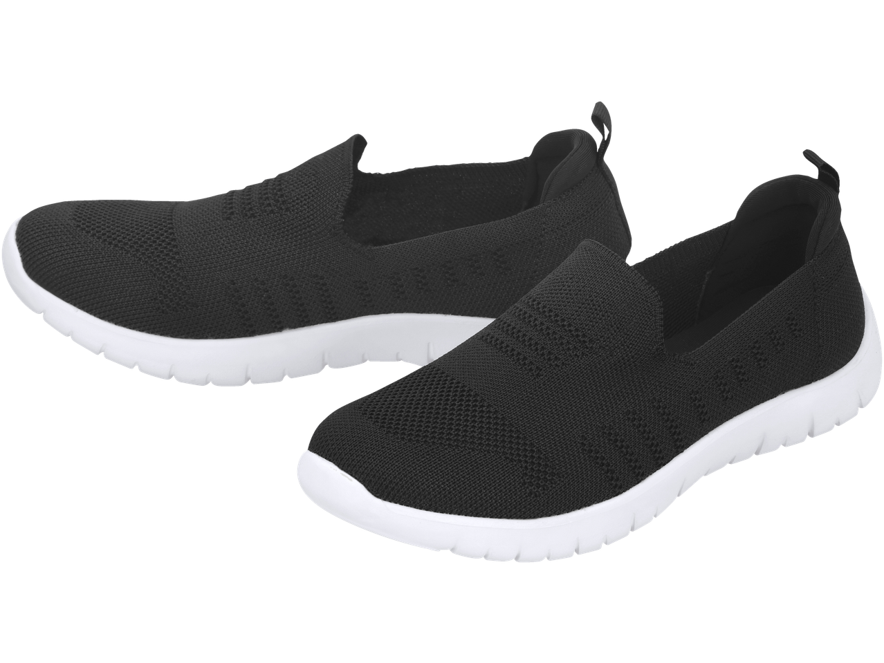 Γυναικεία μαύρα αθλητικά παπούτσια ESMARA με λευκή σόλα.