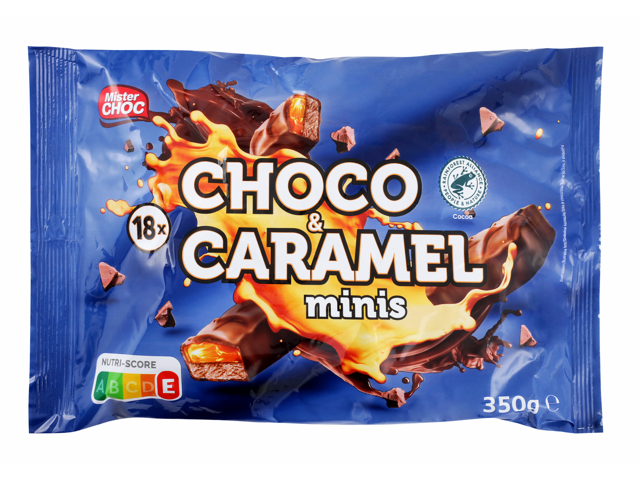 Vrečka bonbonov Mister Choc Choco & Caramel Minis