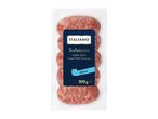 Pack of Italian-style cured pork sausages, classic flavor, 300g.