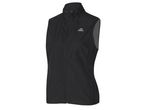 Gilet sportivo nero Crivit da donna con cerniera frontale.