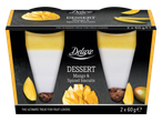 Десерт Deluxe Манго и подправени бисквити в чаши, 2 x 60г, с резени манго и бисквити.