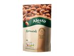A bag of almonds with nutritional information and health benefits.