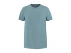 Light blue men's short-sleeved t-shirt with a chest pocket.