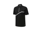 Zwarte Crivit poloshirt met witte accenten.