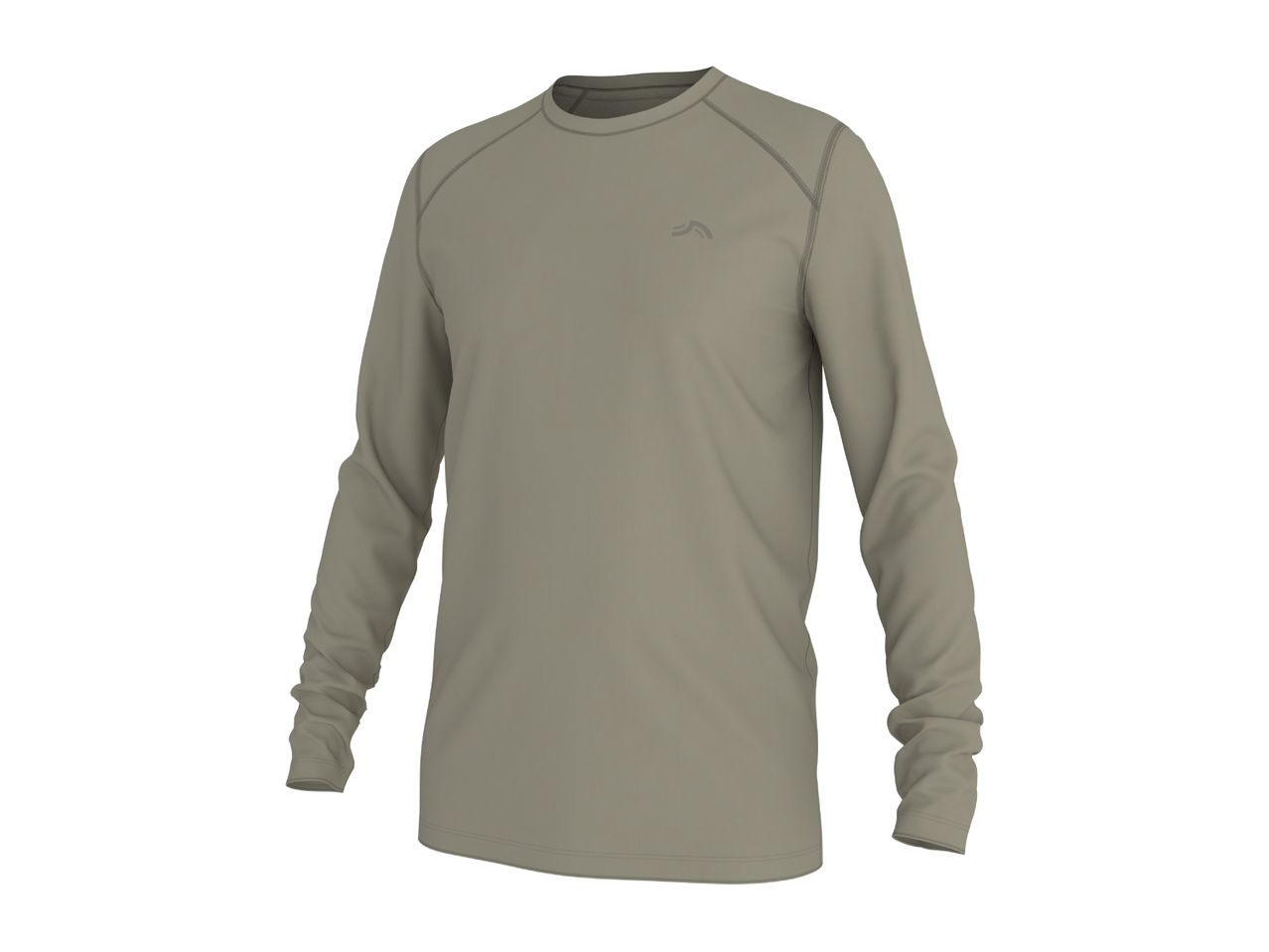 Men's long-sleeved functional shirt in olive green