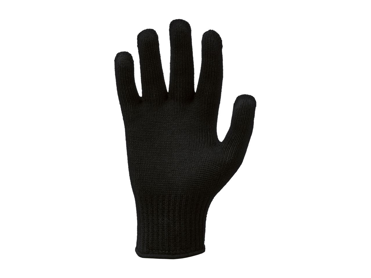 Black knit gloves.