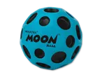 Blauer Waboba Moon Ball mit schwarzen Löchern und Logo