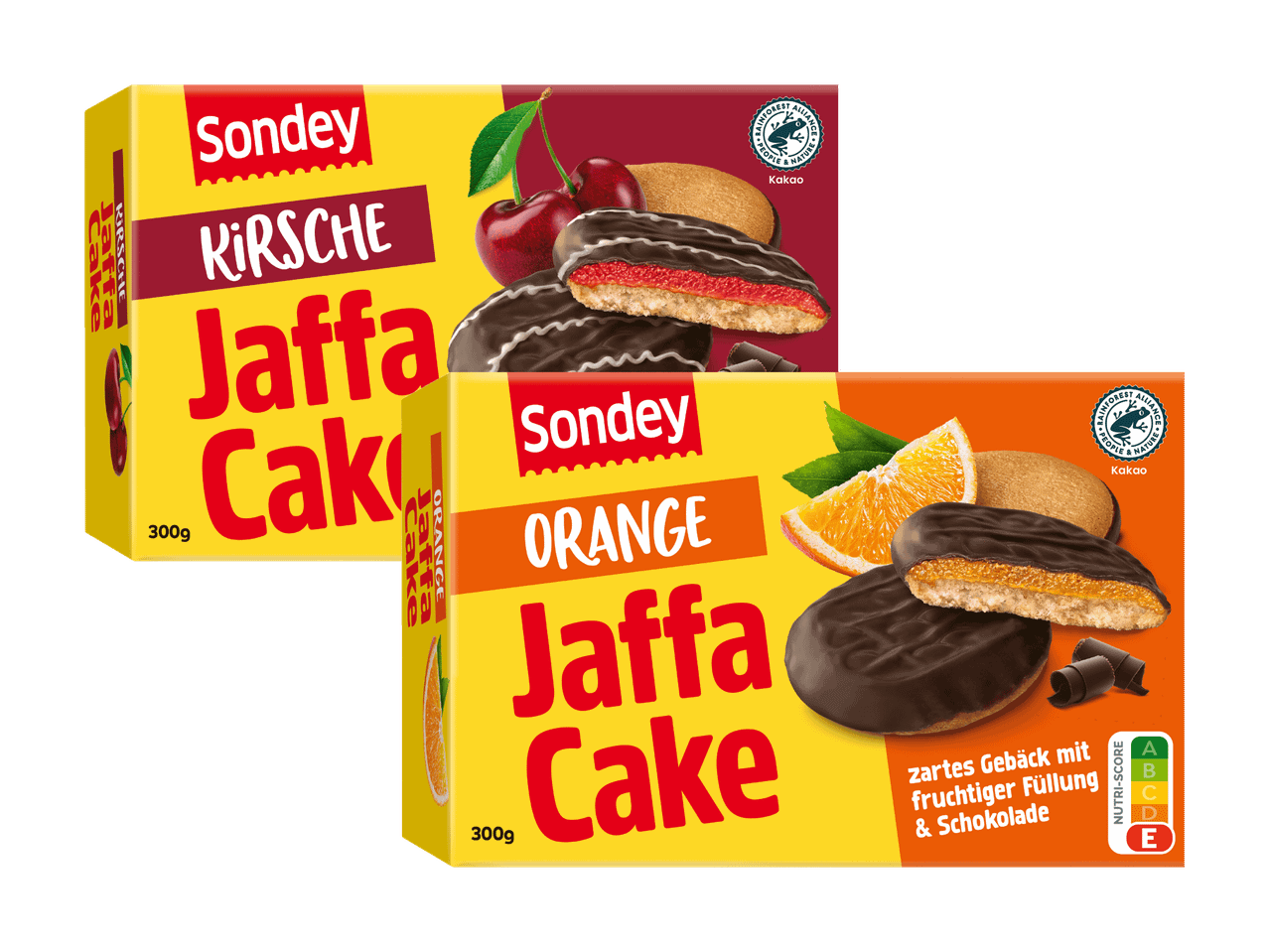 Sondey Jaffa Cakes mit Kirsch- und Orangengeschmack