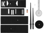 Kit de relógio com numerais romanos, ponteiros, mecanismo e ferramenta de medição