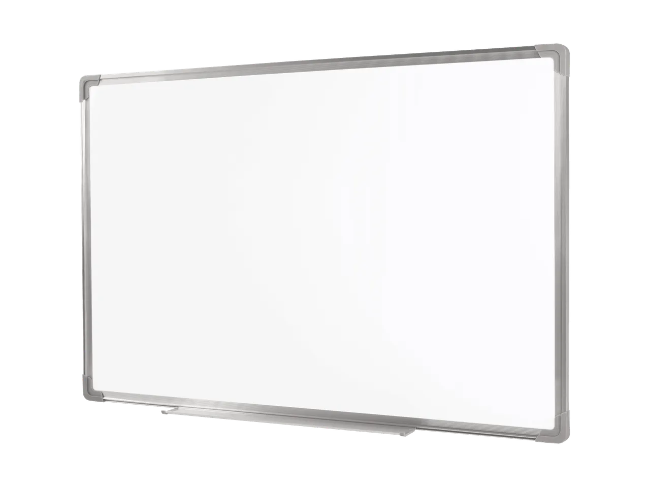 Tableau blanc avec cadre gris et porte-marqueur