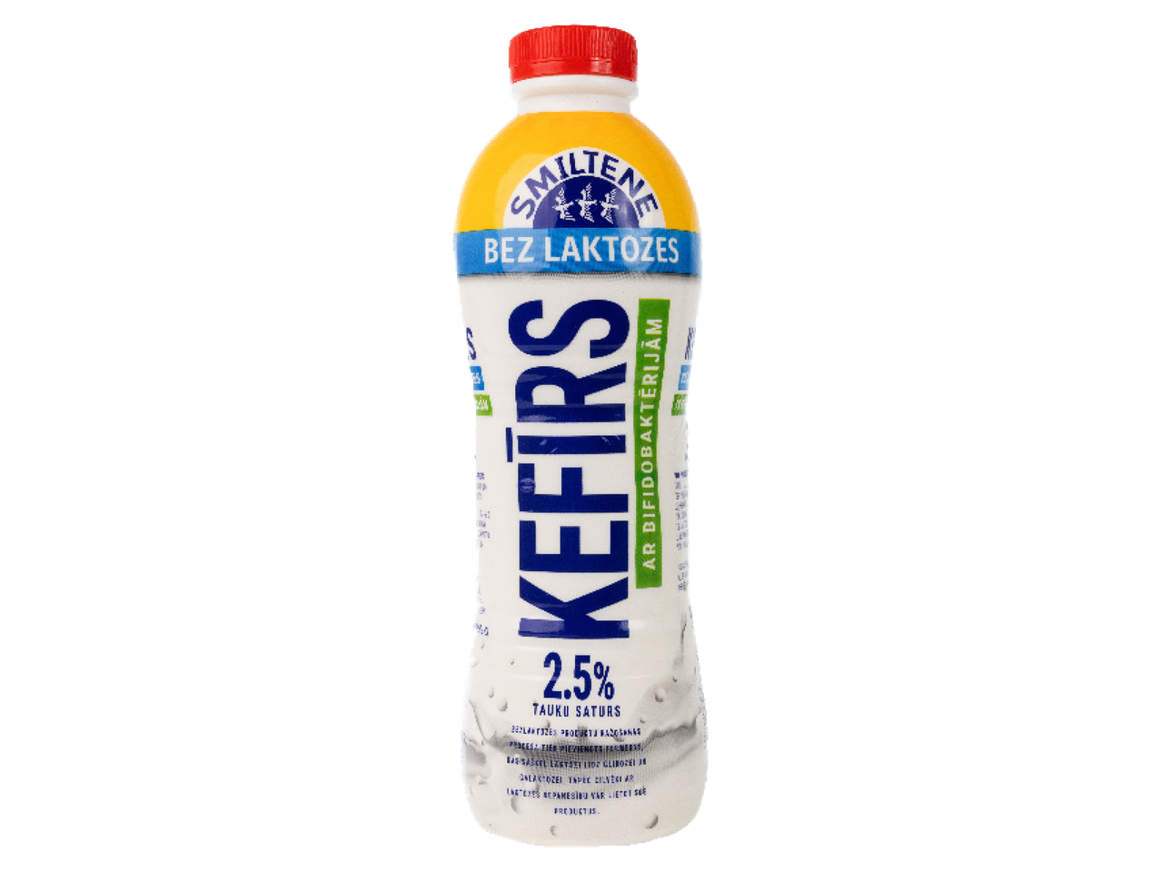 Smiltene bezlaktozes kefīrs ar bifidobaktērijām, 2.5% tauku saturs.
