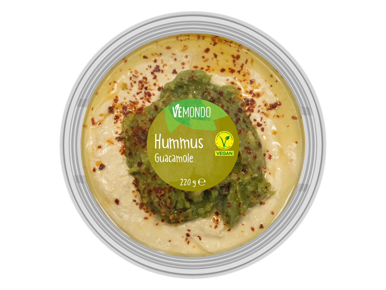 Hummus și guacamole Vemondo.