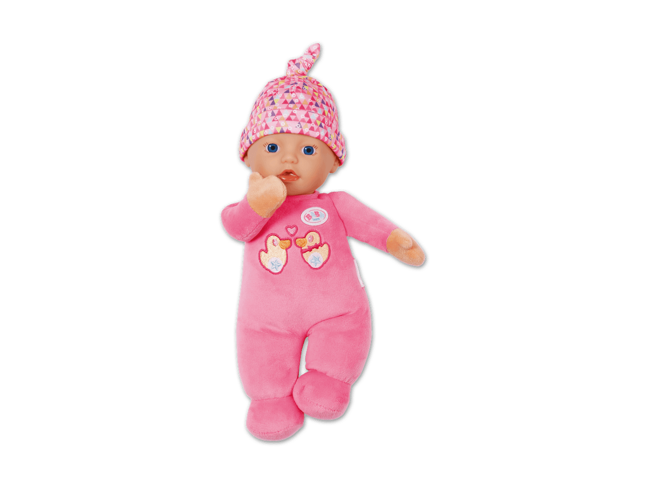 BABY born Little Sweet Puppe in rosa Strampler und Mütze