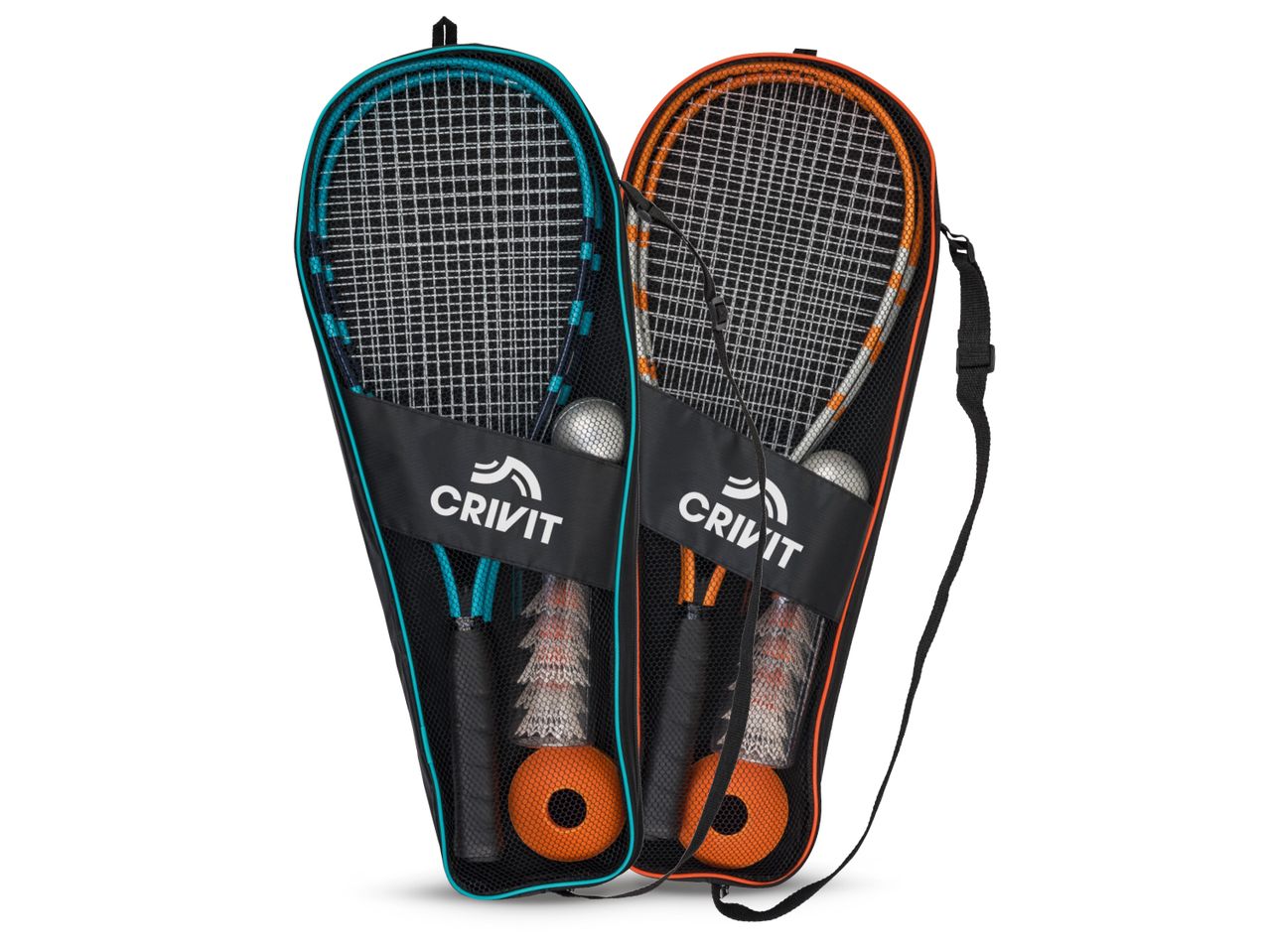 Dvije Crivit reket za badminton u torbama.